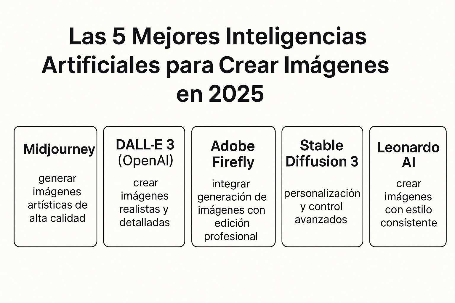 Las 5 Mejores Herramientas de IA para Crear Imágenes en 2025: Potencia tu Creatividad con Tecnología de Vanguardia