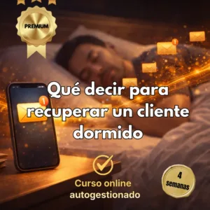 Hombre durmiendo junto a un teléfono móvil que recibe notificaciones de mensajes, representando la reactivación de clientes inactivos.